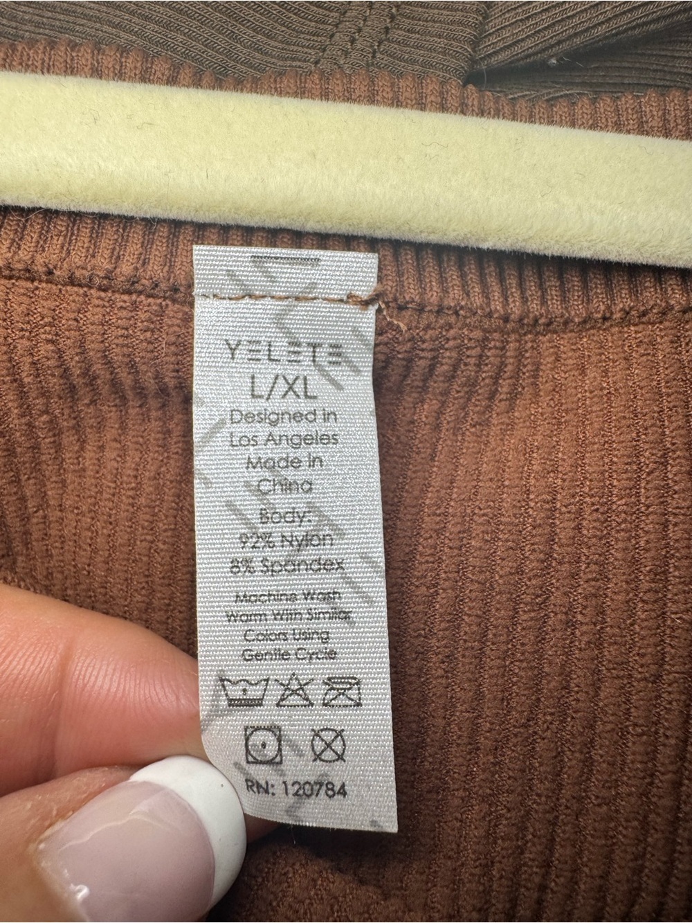 Yelete Brown Ribbed basic Tank - Picture 5 of 5